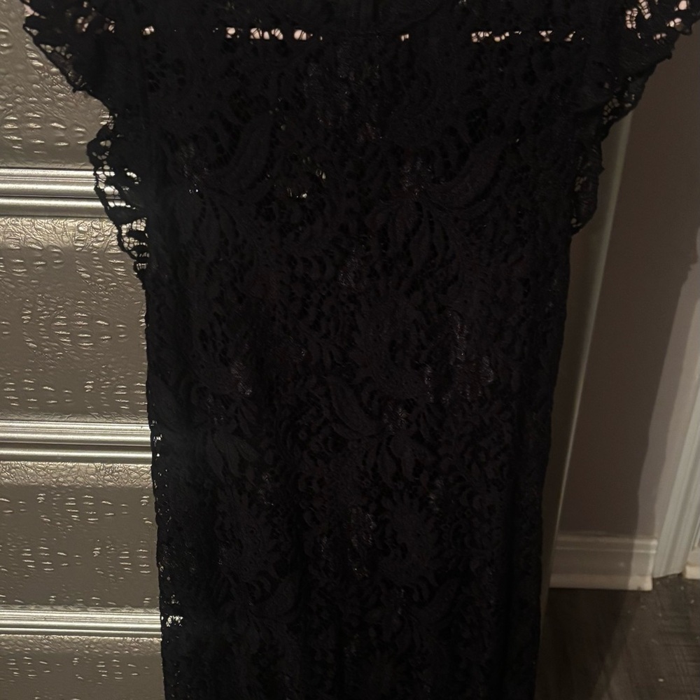 Mossimo Supply Co Black Sheath Midi Dress Sleeveless Crew Neck